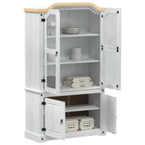 Display Cabinet White 103.5 x 42 x 180 cm Solid Pine Wood 42024945