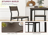 Three-Piece Minimal and Compact Dining Set, Grey Wood Grain T3398P344223