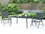 Garden Dining Set Anthracite Powder-Coated Steel Medium Foldable 3187980