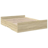 Bed Frame with Drawers without Mattress Sonoma Oak 160x200 cm 3280281