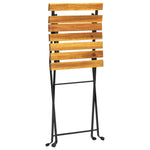 Folding Garden Chairs 8 pcs Steel and Solid Wood Acacia 3152107