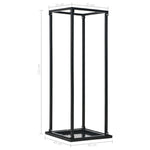 ZNTS Firewood Rack with Base Black 37x37x113 cm Steel 284702