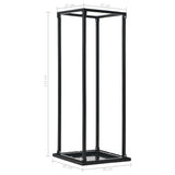 ZNTS Firewood Rack with Base Black 37x37x113 cm Steel 284702