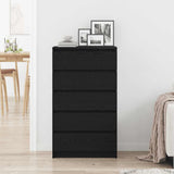 Drawer Cabinet Black Oak 60x36x103 cm Engineered Wood 862008