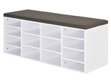 Multi-Storage Shoe Rack w/ 14 Compartments Cushion Moving Shelves Solid Frame Foot Pads Home Office T3398P329948