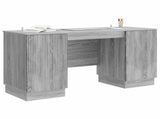 Desk with Shelf Grey Sonoma 142.5 x 50 x 75 cm Engineered Wood 3414627