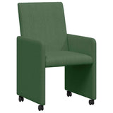 Dining Chairs with Wheels 2 pcs Grey green 57 x 66 x 94 cm 42017805