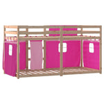 ZNTS Bunk Bed without Mattress Pink 80x200 cm Solid Wood Pine 3283900