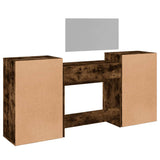 4 Piece Dressing Table Set Smoked Oak Engineered Wood 3276529