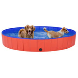 Foldable Dog Swimming Pool Red 200x30 cm PVC 92600