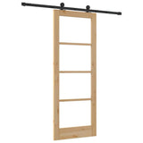 Sliding Door ORKDAL Natural and Black 78 x 202 cm 3331991