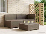 2-Seater Garden Sofa Rattan Look PP Light Grey 8011923