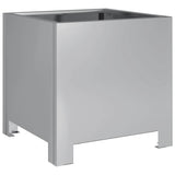 Garden Planters 2 pcs 30x30x30 cm Galvanised Steel 851196