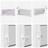 Basement Window RISOR 120 x 55 cm PVC and Glass 42047860