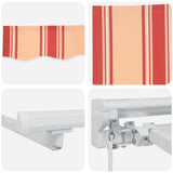 Retractable Awning Manual Multicolour Stripe 350x200 cm Fabric 3329685