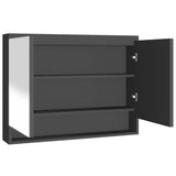 Bathroom Mirror Cabinet 80x15x60 cm MDF Anthracite 331536