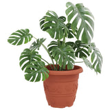 Round Flower Pot 24 pcs Brick Red 34 x 28 cm Plastic 42020292