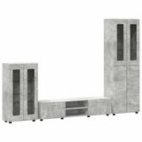 TV Cabinet Set FLORIN 3 pcs Concrete Grey Engineered Wood 3397977