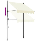 Retractable Awning Cream 200x115 cm Fabric and Steel 368745