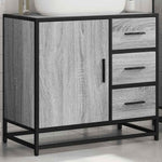 ZNTS Bathroom Sink Cabinet Grey Sonoma 65x33x60 cm Engineered Wood 849277