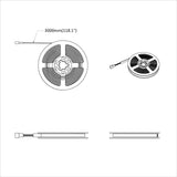 LED Strip 12 pcs Black and Transparent 3000 mm 3429089