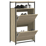 Shoe Cabinet Sonoma Oak 60x34x112 cm Engineered Wood 840030