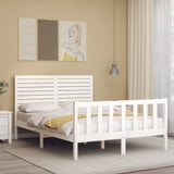 Bed Frame without Mattress White 120x200 cm Solid Wood Pine 3193202