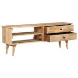 TV Cabinet 140x30x50 cm Solid Mango Wood 320797