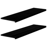 Window Sills 2 pcs Brown Black 140x40x2 cm Solid Wood Oak 4009203