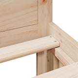 Bed Frame without Mattress with Headboard 120x190 cm Small Double Solid Wood Pine 3308783