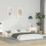 Bed Frame White 140 x 190 cm Solid Pine Wood 873320