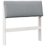 Upholstered Headboard Light Grey 75 cm Solid Pine Wood 879153