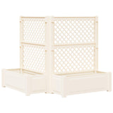 Big Planter with Trellis 2 pcs White 143 x 143 x 133.5 cm PP 42041725
