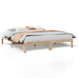 Bed Frame without Mattress 160x200 cm Solid Wood Pine 859217