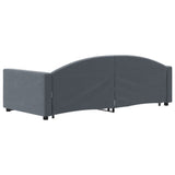 Daybed with Trundle without Mattress Dark Grey 90x190 cm Single 3197392