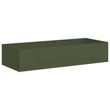 Planter Olive Green 200x80x40 cm Steel 860755