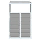 Wheelie Bin Storage for Single Bin Grey 72x81x115 cm Steel 4006172