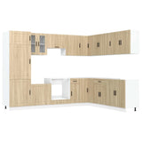 14 Piece Kitchen Cabinet Set "Porto" Sonoma Oak Engineered Wood 3314994