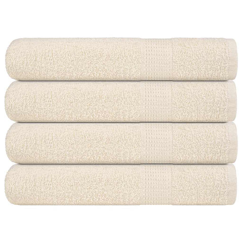 Towels 4 pcs Cream 100x200 cm 360 gsm 100% Cotton 137011