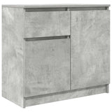 Sideboard with Drawer Concrete Grey 71x35x65 cm Engineered Wood 861601