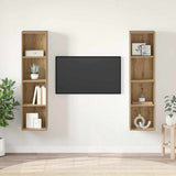 TV Cabinet Set 2 pcs Brown 37 x 37 x 142.5 cm Engineered Wood 3393539