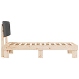 Bed Frame with Upholstered Headboard Dark Grey 90 x 200 cm 877515