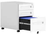 Three-Drawer Steel Filing Cabinet - White T3398P342352