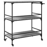 Kitchen Trolley Grey Sonoma 100.5x50x105 cm Engineered Wood 842334