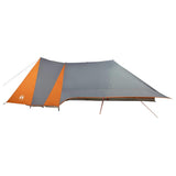 Tipi Tent with Roof Grey and Orange 660 x 456 x 200 cm Taffeta 42000977