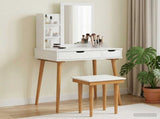 Dressing Table Set FAUSKE 4 pcs White 76 x 50 x 143 cm 3438593