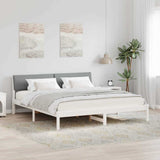 Bed frame White and light grey 180 x 200 cm Solid pine wood 3394337