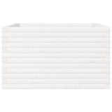 Garden Planter White 80x80x45.5 cm Solid Wood Pine 847259