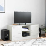 TV Cabinet White 99x39x44 cm Steel 841690