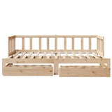 Daybed with Trundle and Drawers without Mattress 90x200 cm 3302189